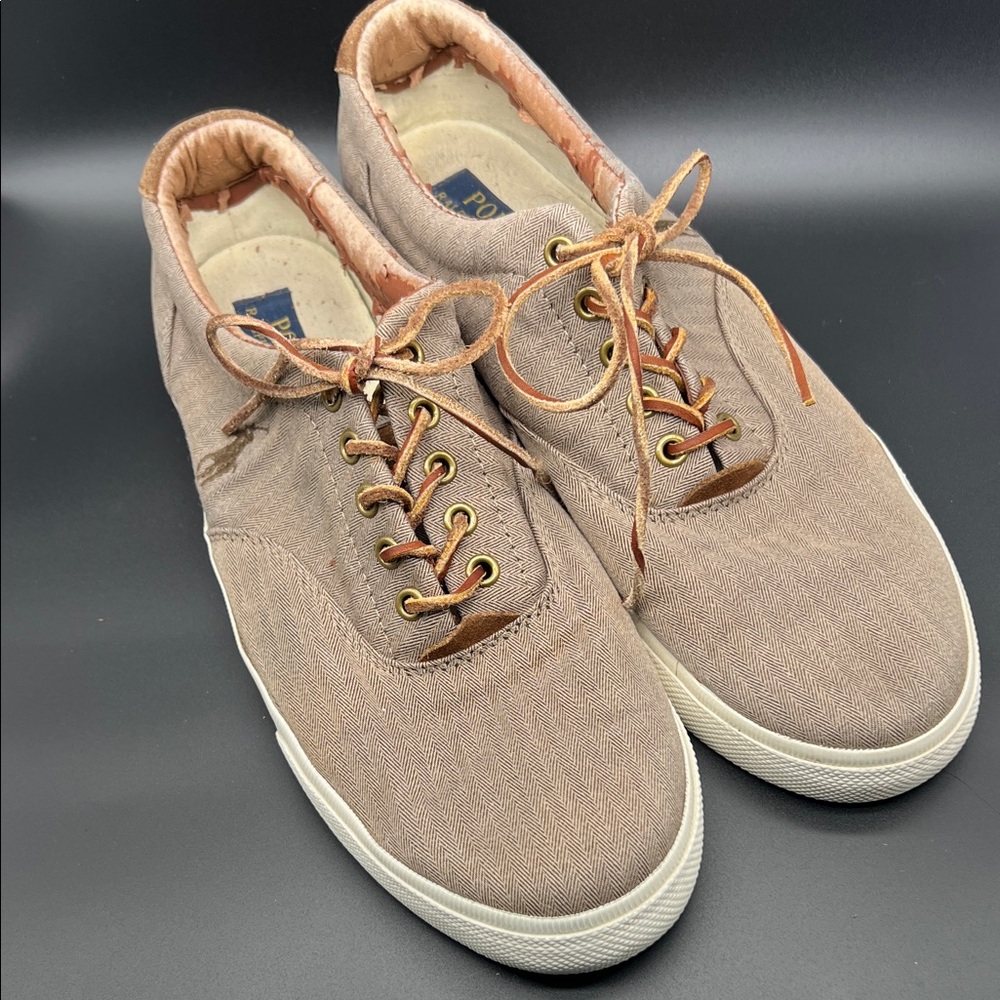 Polo by Ralph Lauren Men's Tan Canvas Sneakers